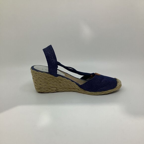 Ralph Lauren Espadrilles Wedge Platform Sandals - Picture 2 of 8
